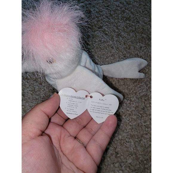 TY Beanie Baby ~ KUKU Cockatoo Bird #4192 1997 New with TAG Retired - Picture 4 of 6